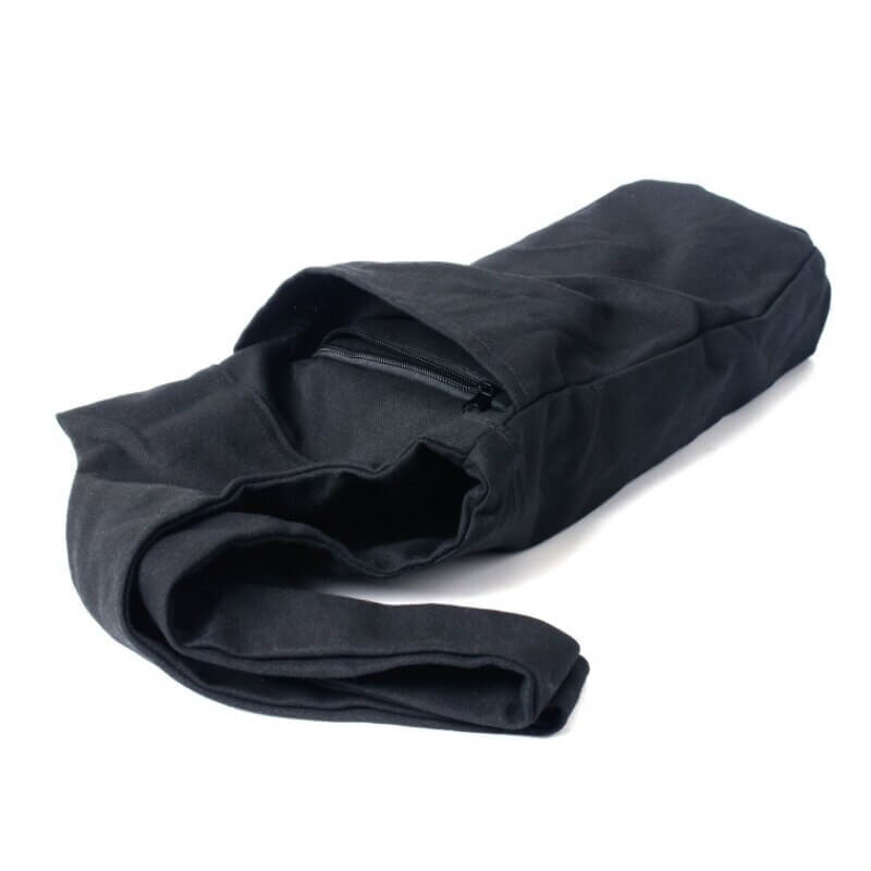 Fashion One-Shoulder Yoga Bag with Zipper Pocket, Unisex, Durable Canvas, Ideal for Pilates and Yoga Mat, Less than 20L Capacity